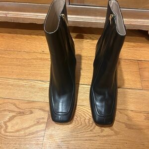 J.crew new black square toed boots 10.5